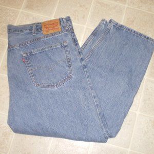 Men's Levis 550 Straight Leg 44 X 29 Blue Jeans